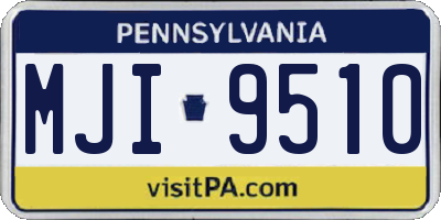 PA license plate MJI9510