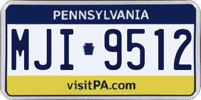 PA license plate MJI9512