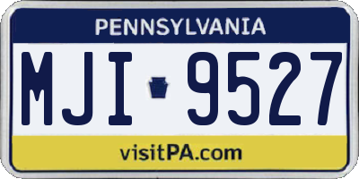 PA license plate MJI9527