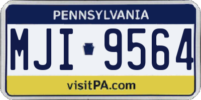 PA license plate MJI9564