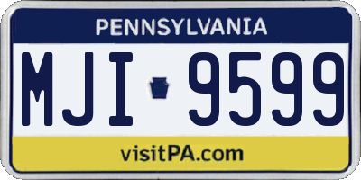 PA license plate MJI9599