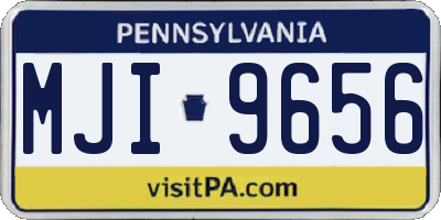 PA license plate MJI9656