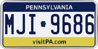 PA license plate MJI9686