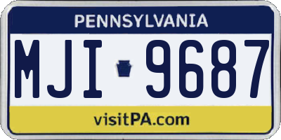 PA license plate MJI9687