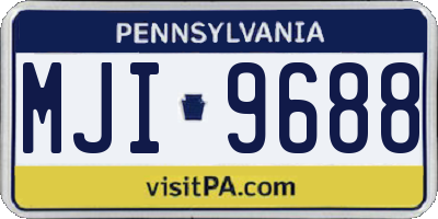 PA license plate MJI9688