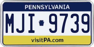 PA license plate MJI9739