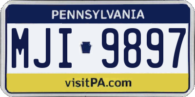 PA license plate MJI9897