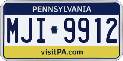 PA license plate MJI9912