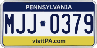 PA license plate MJJ0379