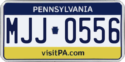 PA license plate MJJ0556