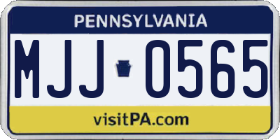 PA license plate MJJ0565