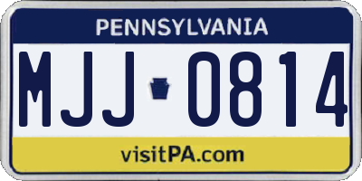 PA license plate MJJ0814