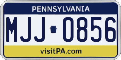 PA license plate MJJ0856