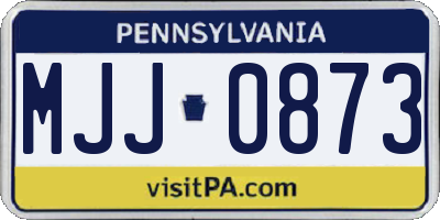 PA license plate MJJ0873