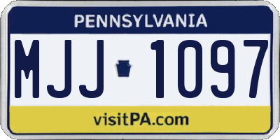 PA license plate MJJ1097
