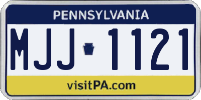 PA license plate MJJ1121