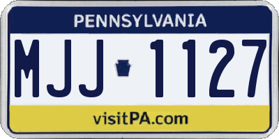 PA license plate MJJ1127