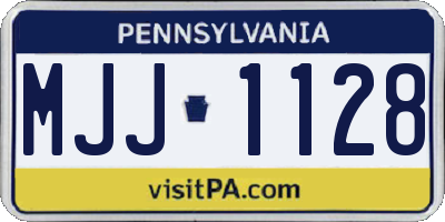PA license plate MJJ1128