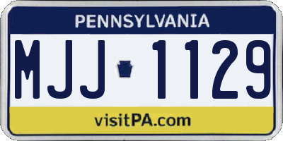 PA license plate MJJ1129