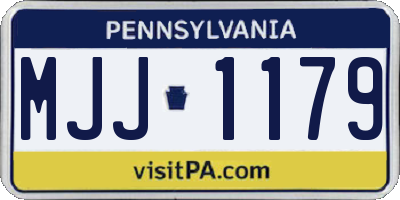 PA license plate MJJ1179
