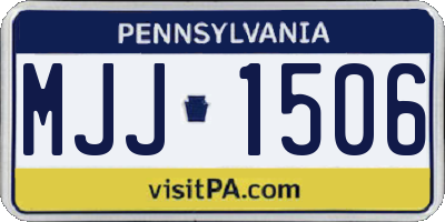 PA license plate MJJ1506