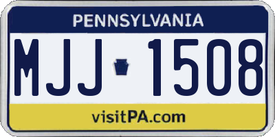 PA license plate MJJ1508
