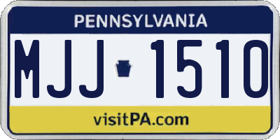 PA license plate MJJ1510