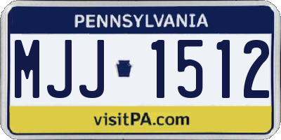 PA license plate MJJ1512