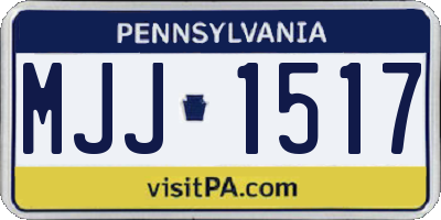 PA license plate MJJ1517