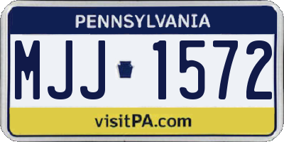 PA license plate MJJ1572