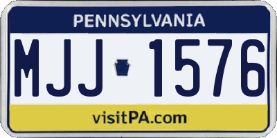 PA license plate MJJ1576