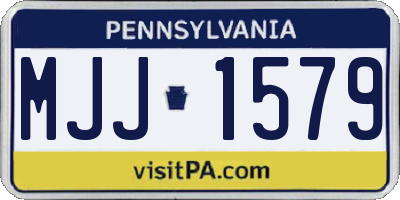 PA license plate MJJ1579