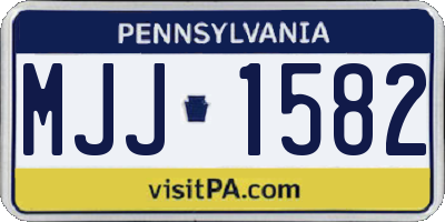 PA license plate MJJ1582
