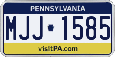 PA license plate MJJ1585