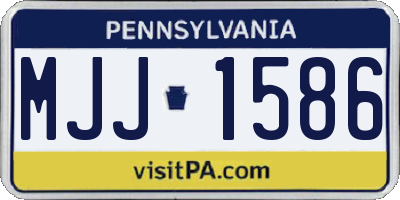 PA license plate MJJ1586