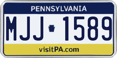 PA license plate MJJ1589