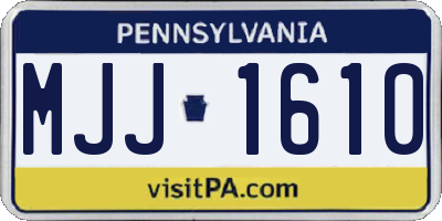PA license plate MJJ1610
