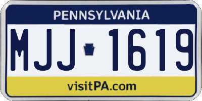 PA license plate MJJ1619
