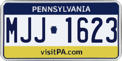 PA license plate MJJ1623
