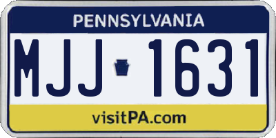 PA license plate MJJ1631