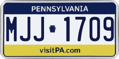 PA license plate MJJ1709