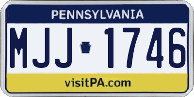 PA license plate MJJ1746