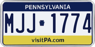 PA license plate MJJ1774