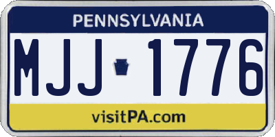 PA license plate MJJ1776