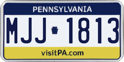 PA license plate MJJ1813