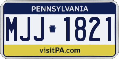 PA license plate MJJ1821