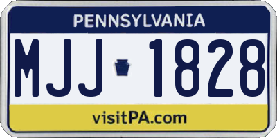 PA license plate MJJ1828