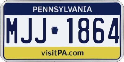PA license plate MJJ1864