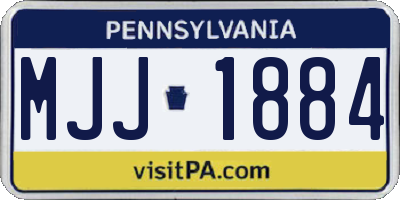 PA license plate MJJ1884