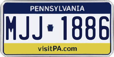 PA license plate MJJ1886